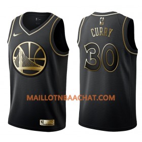 Maillot NBA Golden State Warriors Stephen Curry 30 Nike Noir Golden Edition Swingman - Homme